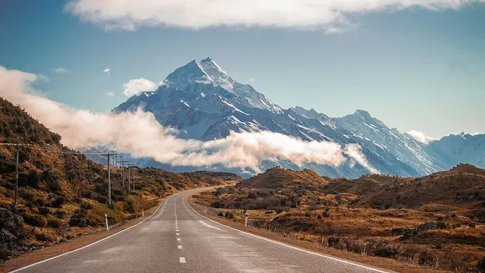 云，山，路，天，旅行，自然，风景，风景