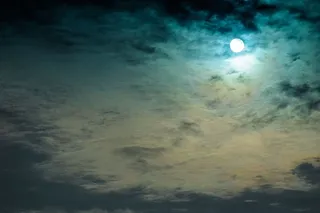 新月，月亮，云，日出，天空，戏剧性的天空，云天，满月