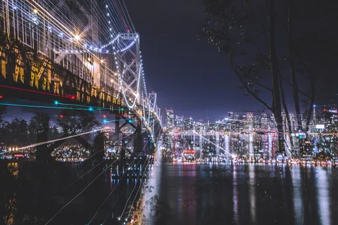 旧金山, 美国, 金银岛, 夜晚的天空, 光迹, 灯, 城市, 市容 旧金山, 美国, 金银岛, 夜晚的天空, 光迹, 灯, 城市, 市容