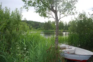夏季、湖泊、船只、水、自然、瑞典、风景、镜像
