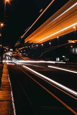 城市、汽车、道路、交通、沥青、模糊、城市灯光、颜色