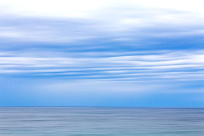 平静的云，天空，地平线，海洋，大海，海滩，云，户外