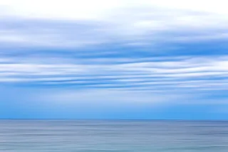 平静的云，天空，地平线，海洋，大海，海滩，云，户外