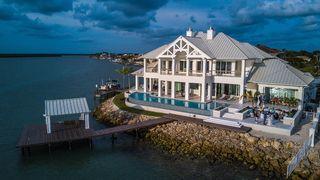 豪宅、海滨、英菲尼迪泳池、婚礼、码头、新、百万美元上市、云