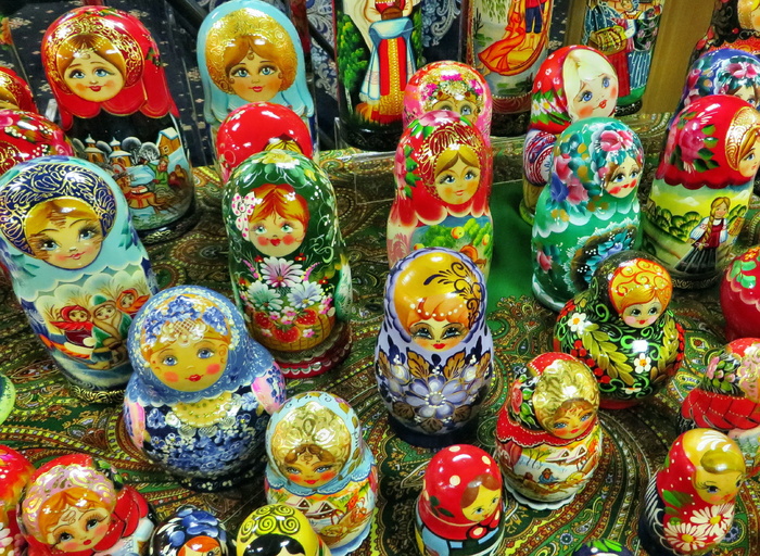 babushkas，市场，颜色，饰品，莫斯科，艺术和工艺，代表，零售