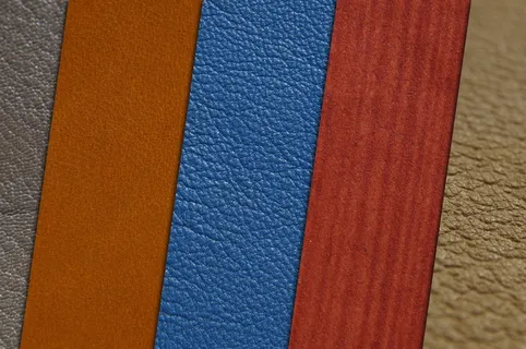 多色样本，皮革，背景，结构，橙色，棕色，真皮，纹理