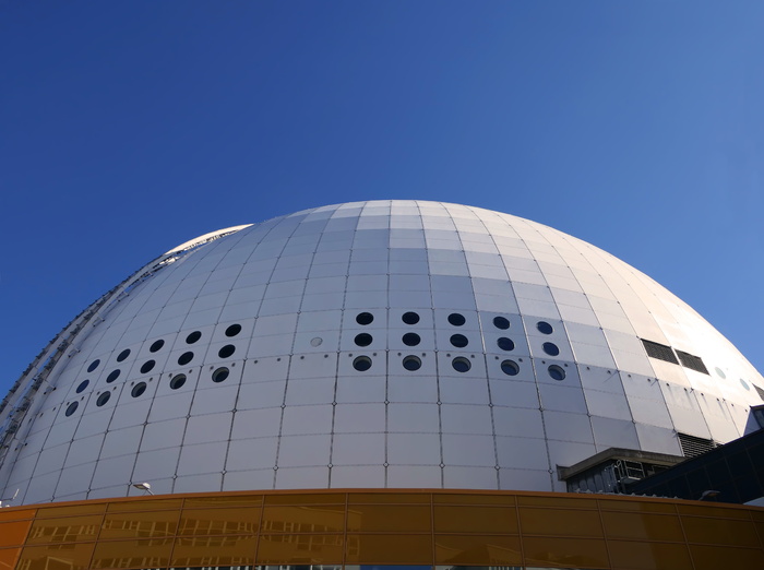 圆顶、展厅、skyview、景点、栏杆、结构、金属、斯德哥尔摩