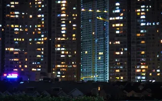 越南、胡志明市、夜间、夜间照明、建筑、建筑、施工、hcmc