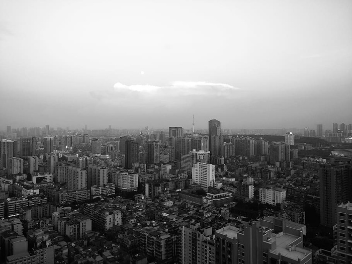 城市，武汉，黑，白，建筑外观，建筑，建筑结构，城市景观