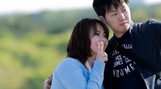 自拍，偷拍，情侣，肖像，两个人，男人，孩子，男人