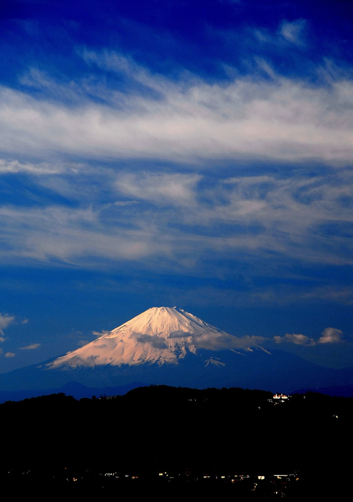 富士山，天空，光辉，山，云天，风景-自然，自然之美，火山