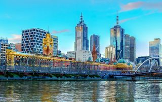 南岸，墨尔本，历史，遗产，*商务区，建筑，旧，结构