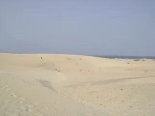 沙丘，大海，沙子，陆地，天空，风景-自然，沙漠，晴朗的天空