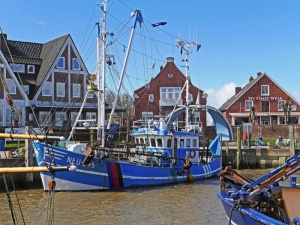 虾，neuharlingersiel，虾，neuharlingersiel，北海海岸，东弗里西亚，渔港，sielhafen，wadden海