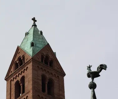 dom、speyer、kaiser dom、hahn、weather vane、architecture、sky、tower