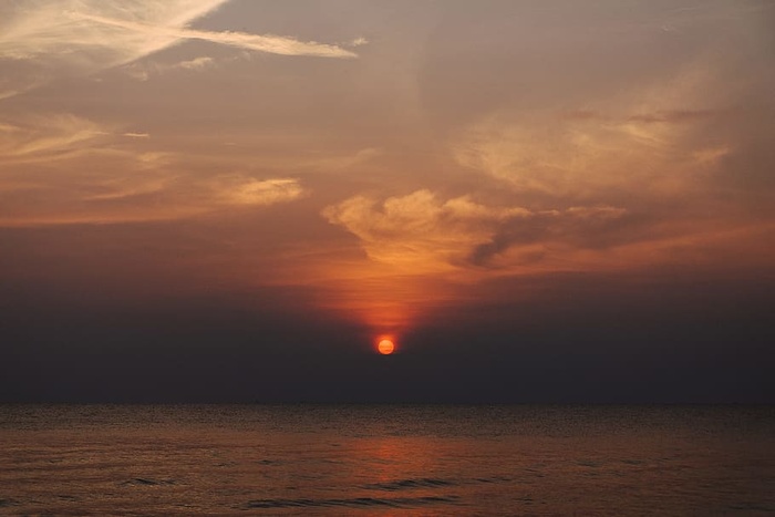 大海，黎明，大自然，天空，余辉，海滩，美丽，云朵