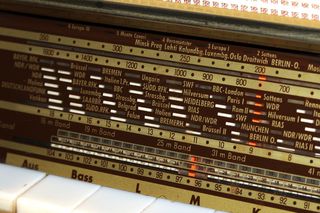 收音机，复古，世界接收器，钥匙，怀旧，晶体管收音机，调频，中波