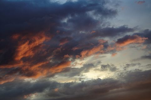 天空，云，余辉，自然，云天，云景，天气，蓝色