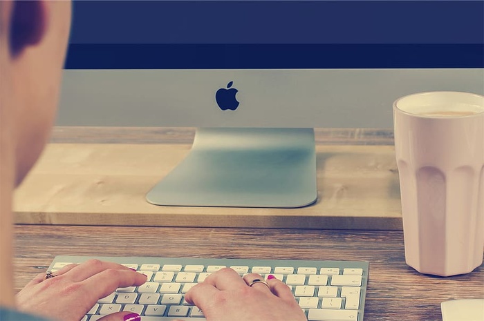 工作、打字、mac、台式机、电脑、办公室、办公桌、商务