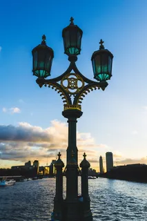 伦敦，英国，兰贝斯，泰晤士河，河流，日落，城市，城市