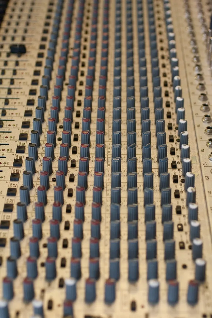 混音器，声音，按钮，广播演播室，电视演播室，全画幅，连续，没有人