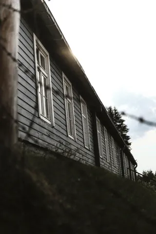 灰色混凝土墙, 家居装饰, 窗口, 快门, 窗帘, 住房, 构建, 户外