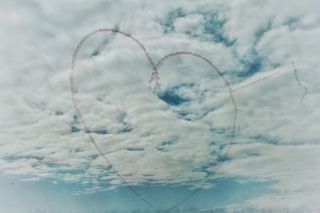 伯恩茅斯, 英国, 红色箭头, 云, 天空, 天气, 爱, 爱