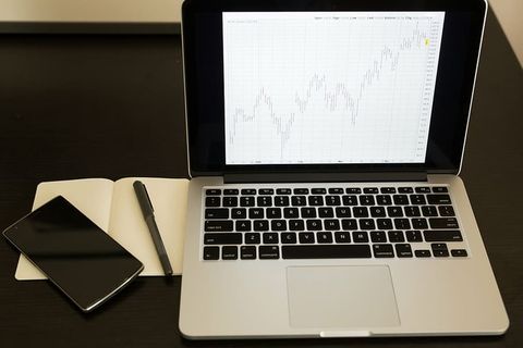 macbook、pro、table、Turn、Side、钢笔、智能手机、图表