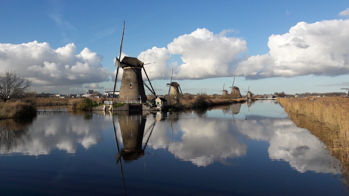 kinderdijk，磨坊，磨坊，荷兰，荷兰，威克斯，风车，风车