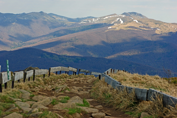 bieszczady，山脉，景观，自然，风景，波兰，顶部，小径