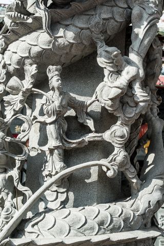 马来西亚，伊坦航空，克洛西寺，装饰，佛教，立柱，石头，布达斯