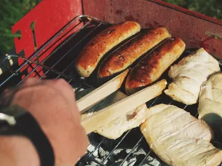 烧烤聚会，烧烤，火，聚会，食物，肉，吃，烧烤