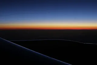 飞机，剪影，早晨，天空，环境，没有人，日落，风景