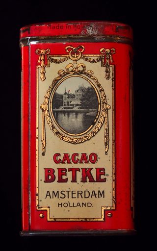 可可，盒子，包装，旧的，历史的，复古的，罐头，容器