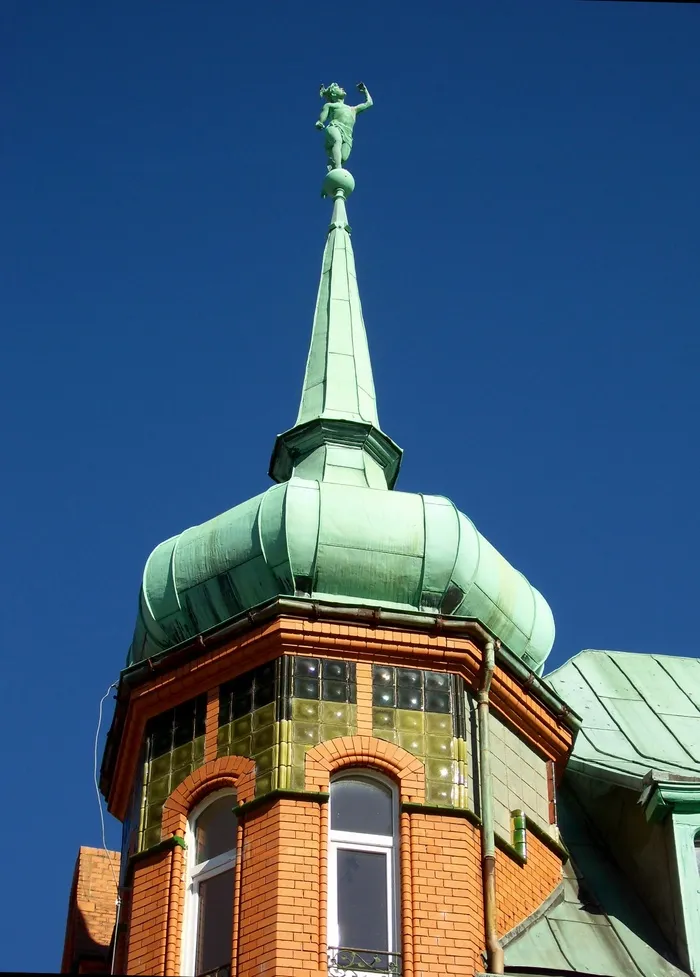 建设, 塔, 建筑, 从底部查看, świnoujście, 波兰, 天空