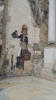 拉罗谢尔，城市，法国，景点，壁画，壁画，建筑，人类表现