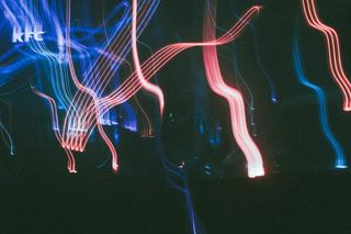 光, 肯德基, 霓虹灯, 光漆, 发光, 慢速, 长时间曝光, 夜