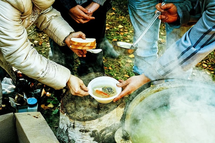 面包，食物，盘子，木头，成人，食欲，煮沸，锅炉