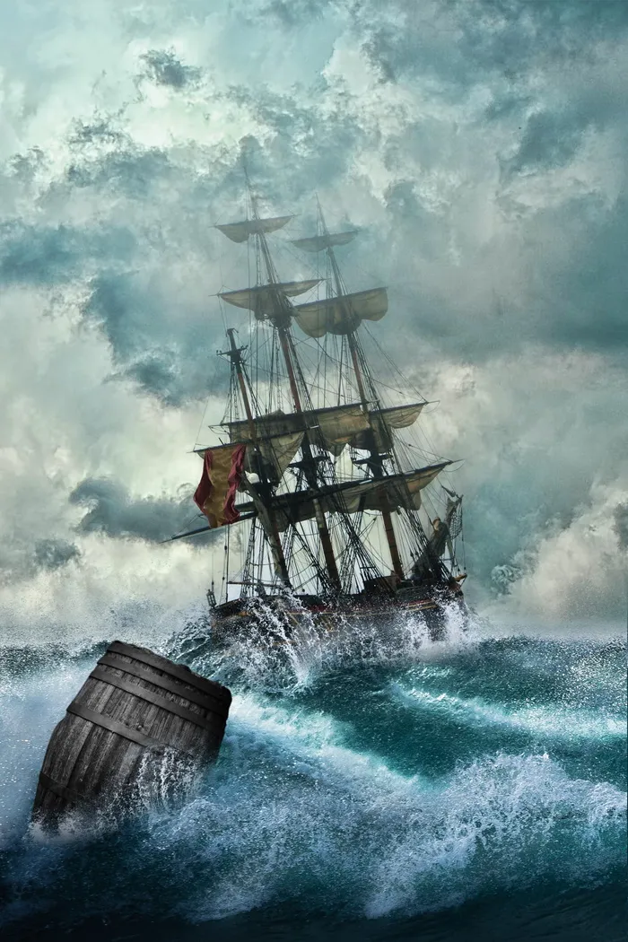 风暴，暴风雨，轮船，游轮，小船，大自然，大海，深海
