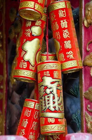 中国艺术风格在泰国寺庙中随处可见