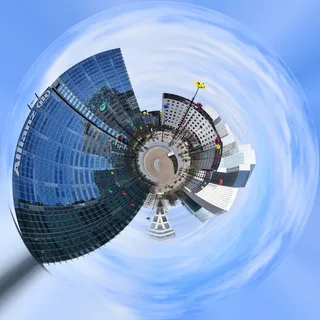 行星漂浮，行星，岛屿，地球，天空，城市，人类，银河