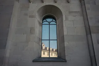 瑞士，苏黎世，教堂，窗户，天空，砖块，墙