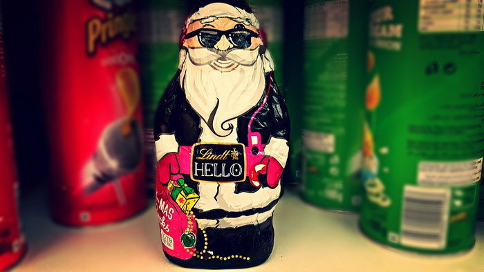 圣诞老人，巧克力，林德，人类表现，表现，艺术和工艺，创意，文本