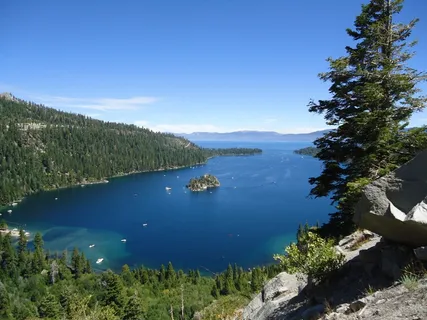 鸟瞰,风景摄影,湖泊,树木,平静,天空,翡翠湾,太浩湖 鸟瞰,风景摄影,湖泊,树木,平静,天空,翡翠湾,太浩湖