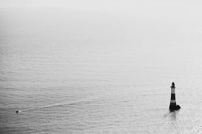 鸟瞰，风景，灯塔，海洋，海洋，水，波浪，自然