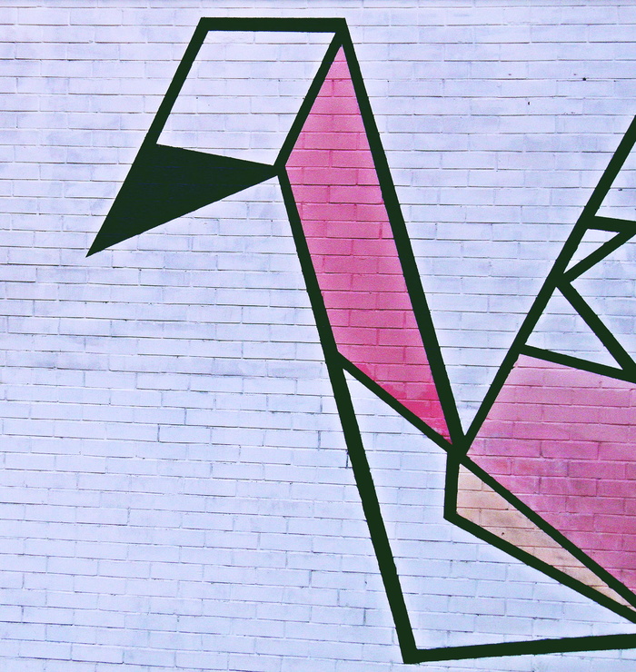 粉色和黑色抽象画