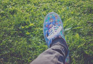 面包车，颜色，草，鞋，腿，马里奥，旧的，外面