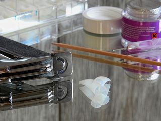 棕色、木制、木棍、指甲油、指甲胶、指甲、指甲