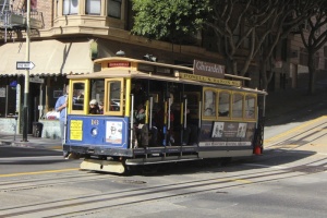 电车, 电车轨道, 街, 缆车, 交通系统, San fran, 旧金山, Sf