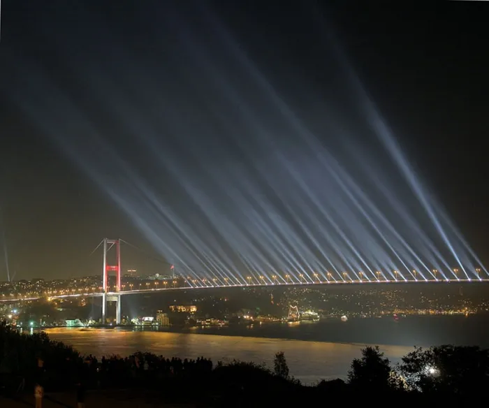 博斯普鲁斯海峡大桥, 夜, 光, 桥, 夜, 光, 桥-人造结构, 著名的地方, 建筑